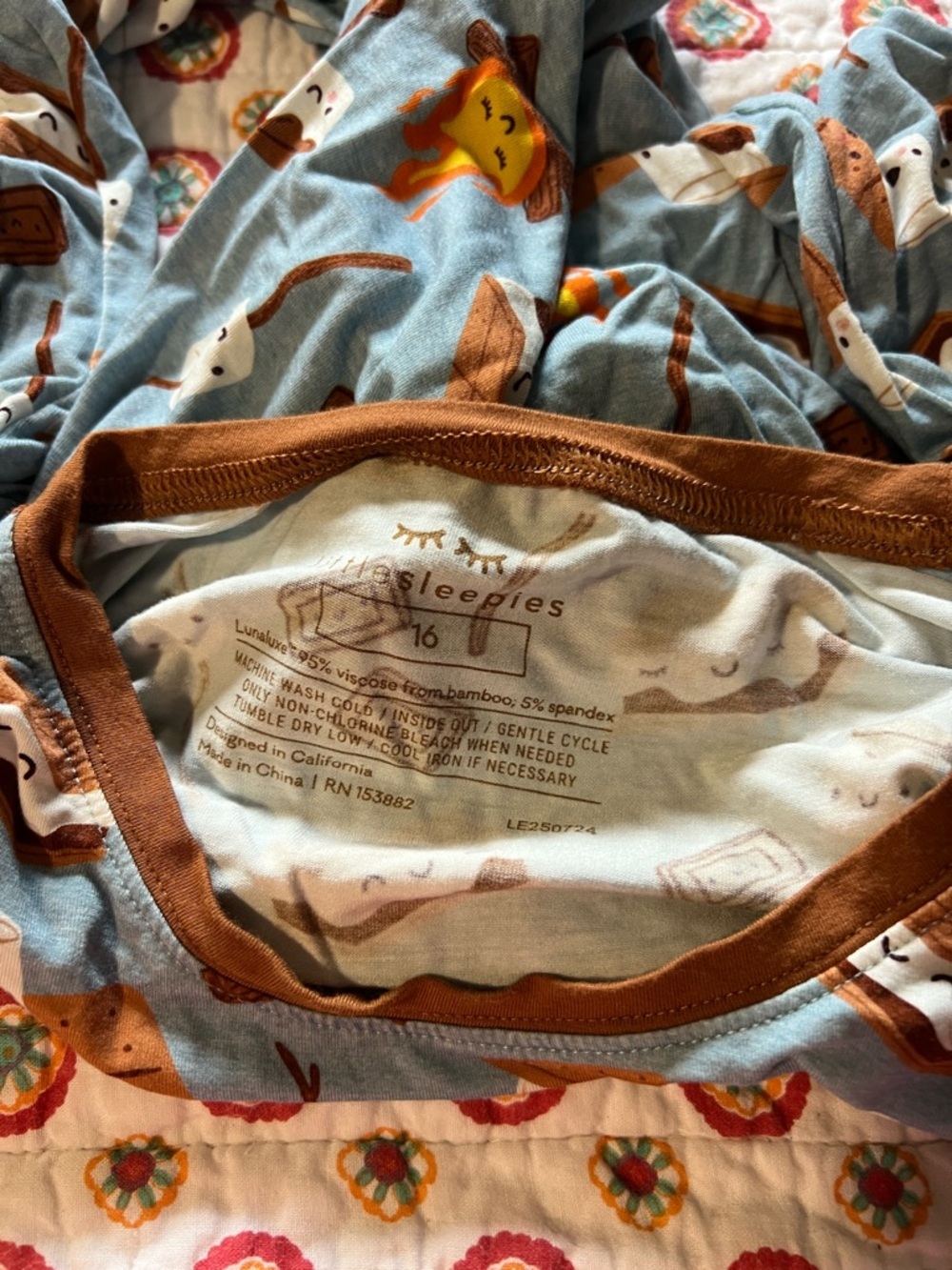 EUC Little Sleepies S’mores Bamboo Set Size 16 / Women’s XS Small - Picture 4 of 5
